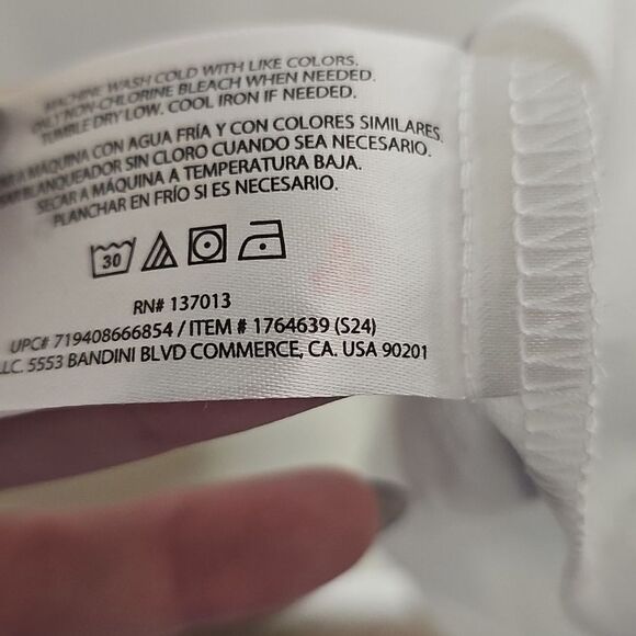 Banana Republic White Drop Shoulder V Neck  Blouse Large - Picture 6 of 8